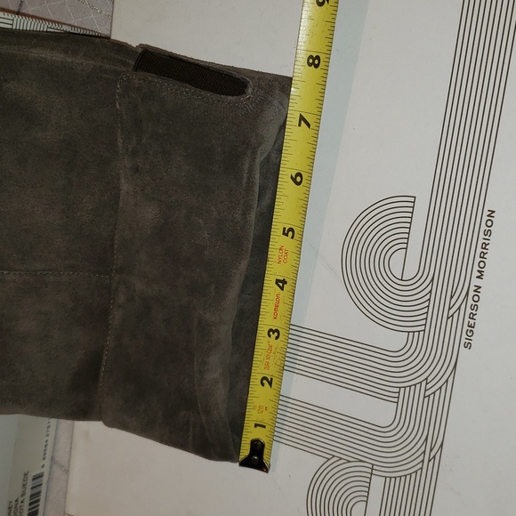 Sigerson Morrison NEW Boots Over-The-Knee Cuffed Tall Heel Suede Women's 11 - Picture 15 of 17